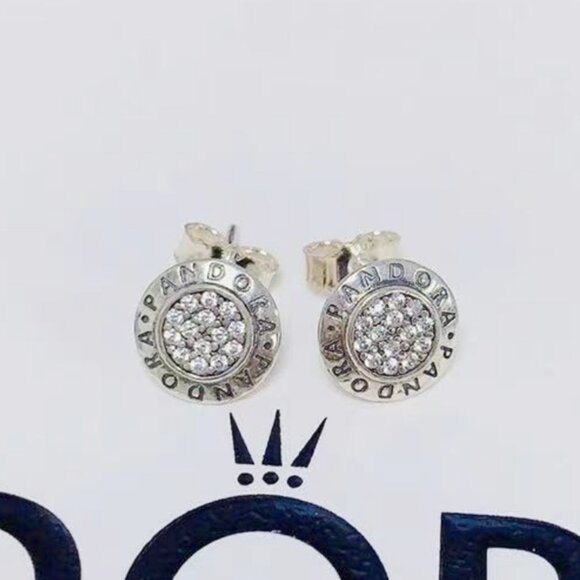 Pandora Jewelry - Pandora Sparkling Pandora Logo Stud Earrings